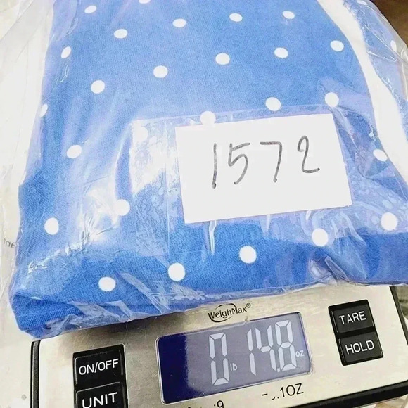 Talbots Polka Dot Fit & Flare Tank Mini Dress S Blue/ White Unlined - Picture 7 of 7